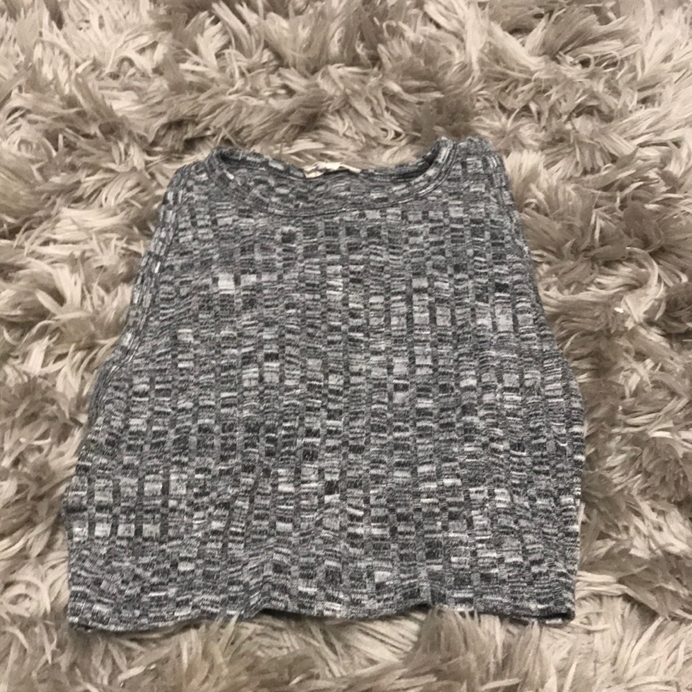 Grey knit tank